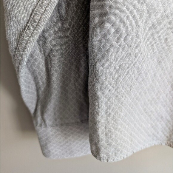 Original Penguin Size Large Gray Shirt Slim Fit Mens L LS Button Up Top Diamond - Picture 4 of 5